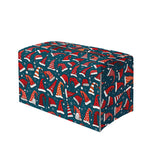 Christmas Santa Hats Pattern Print Leather Tissue Box Cover