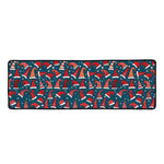 Christmas Santa Hats Pattern Print Long Kitchen Mat