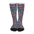 Christmas Santa Hats Pattern Print Long Socks