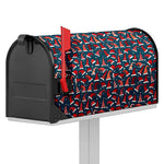Christmas Santa Hats Pattern Print Mailbox Cover