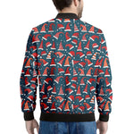 Christmas Santa Hats Pattern Print Men's Bomber Jacket