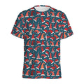 Christmas Santa Hats Pattern Print Men's Athletic T-Shirt