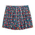 Christmas Santa Hats Pattern Print Mesh Shorts
