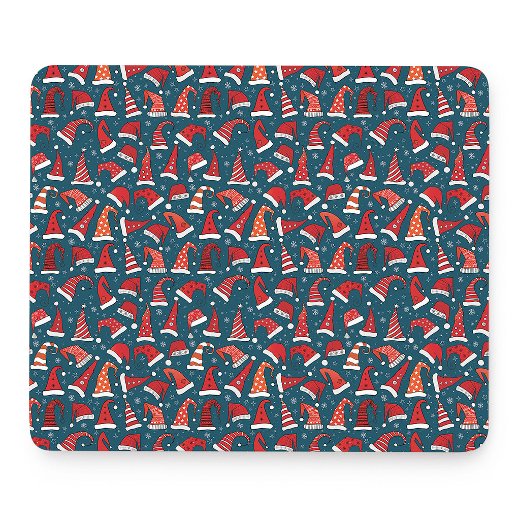 Christmas Santa Hats Pattern Print Mouse Pad
