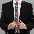 Christmas Santa Hats Pattern Print Necktie