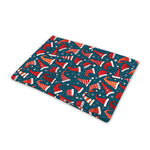 Christmas Santa Hats Pattern Print Pet Cooling Mat Cover