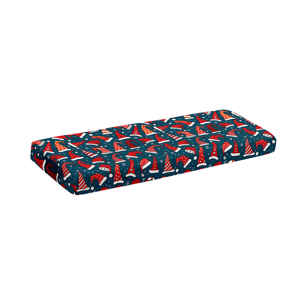 Christmas Santa Hats Pattern Print Piano Keyboard Cover