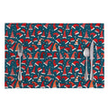 Christmas Santa Hats Pattern Print Placemat