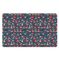 Christmas Santa Hats Pattern Print Polyester Doormat