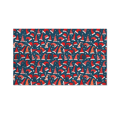 Christmas Santa Hats Pattern Print Polyester Flag