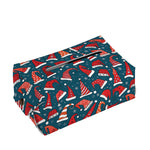 Christmas Santa Hats Pattern Print Rectangle Tissue Box Cover