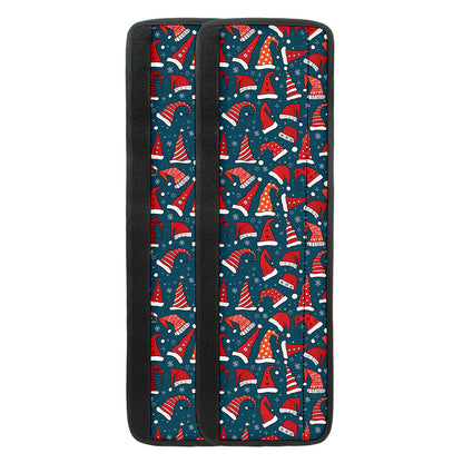 Christmas Santa Hats Pattern Print Refrigerator Handle Covers