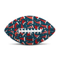 Christmas Santa Hats Pattern Print Rugby Ball