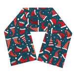 Christmas Santa Hats Pattern Print Scarf