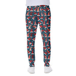 Christmas Santa Hats Pattern Print Scuba Joggers