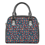 Christmas Santa Hats Pattern Print Shoulder Handbag