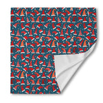 Christmas Santa Hats Pattern Print Silk Bandana