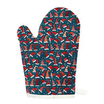 Christmas Santa Hats Pattern Print Single Oven Mitt