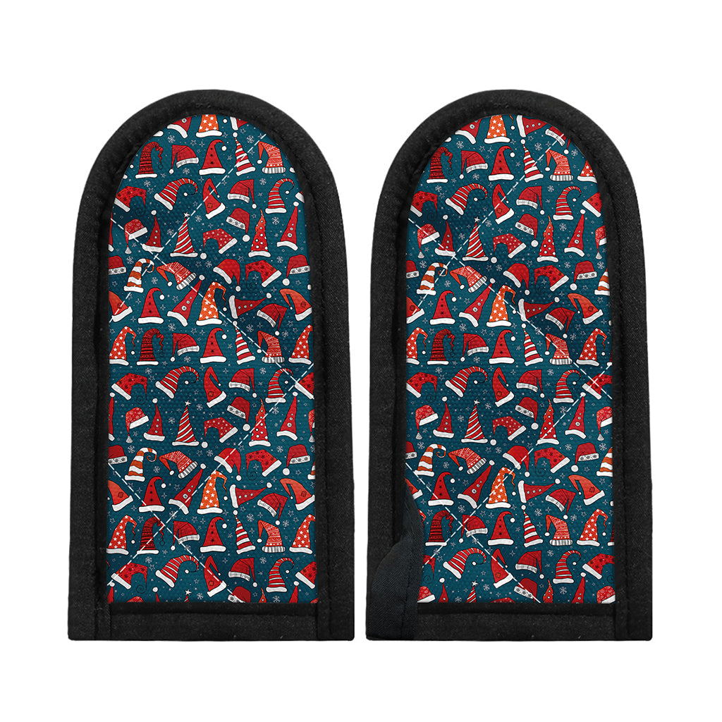 Christmas Santa Hats Pattern Print Skillet Handle Cover