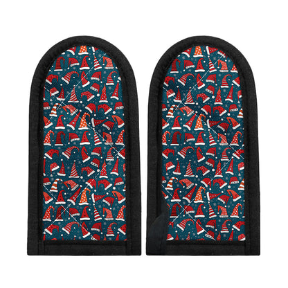 Christmas Santa Hats Pattern Print Skillet Handle Cover