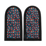 Christmas Santa Hats Pattern Print Skillet Handle Cover