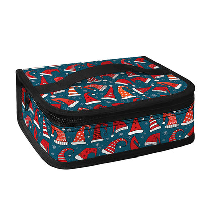 Christmas Santa Hats Pattern Print Small Lunch Bag