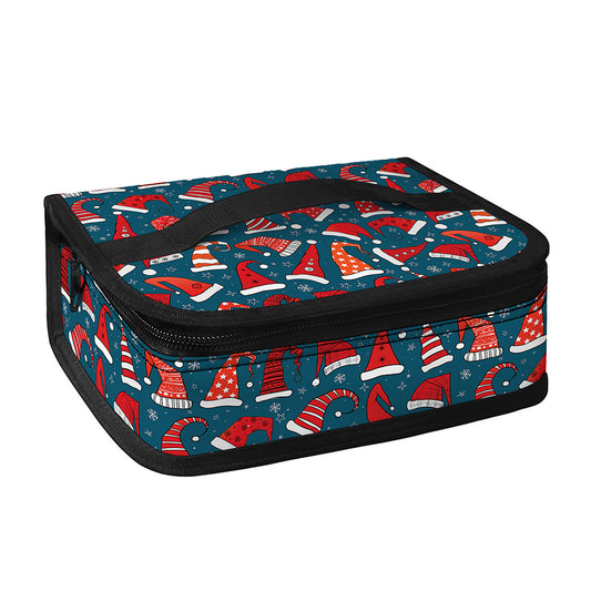 Christmas Santa Hats Pattern Print Small Lunch Bag