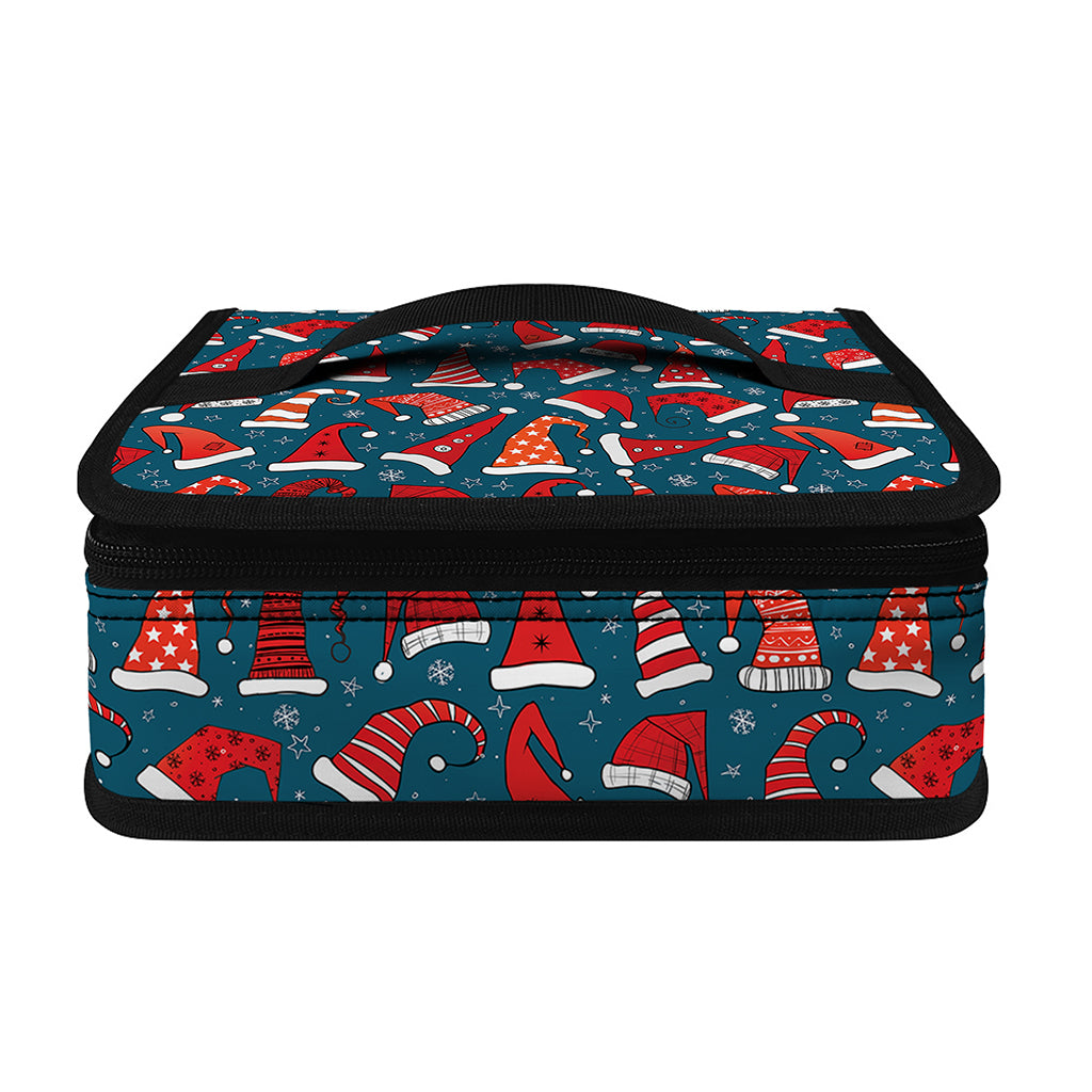 Christmas Santa Hats Pattern Print Small Lunch Bag