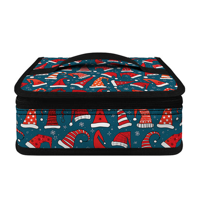 Christmas Santa Hats Pattern Print Small Lunch Bag