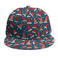 Christmas Santa Hats Pattern Print Snapback Cap