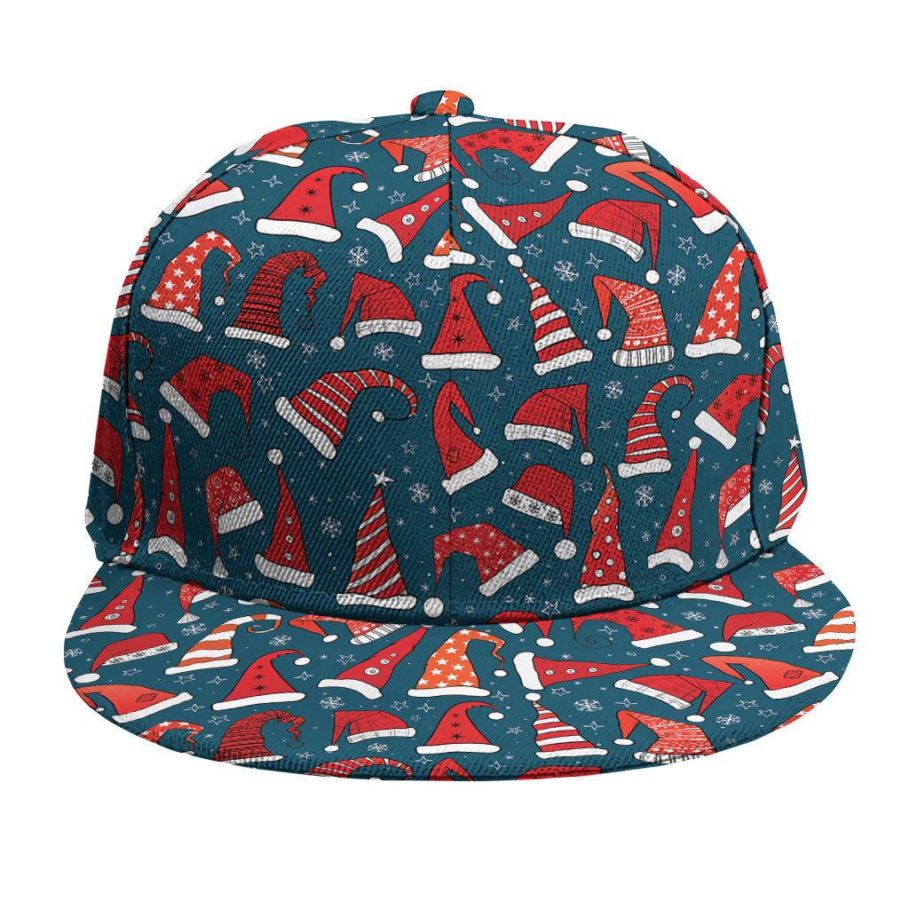 Christmas Santa Hats Pattern Print Snapback Cap