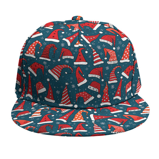 Christmas Santa Hats Pattern Print Snapback Cap