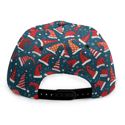 Christmas Santa Hats Pattern Print Snapback Cap
