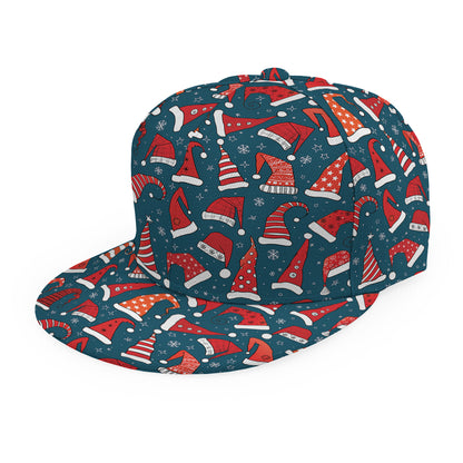 Christmas Santa Hats Pattern Print Snapback Cap