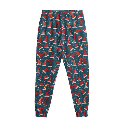 Christmas Santa Hats Pattern Print Sweatpants