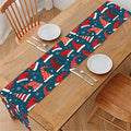 Christmas Santa Hats Pattern Print Table Runner
