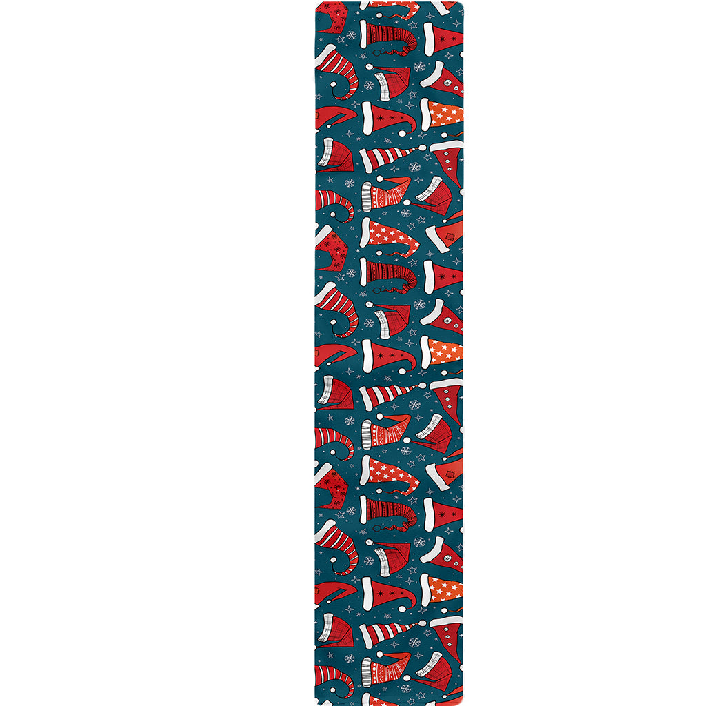 Christmas Santa Hats Pattern Print Table Runner