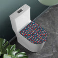 Christmas Santa Hats Pattern Print Toilet Lid Cover