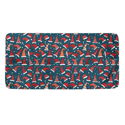 Christmas Santa Hats Pattern Print Towel