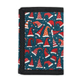 Christmas Santa Hats Pattern Print Trifold Wallet