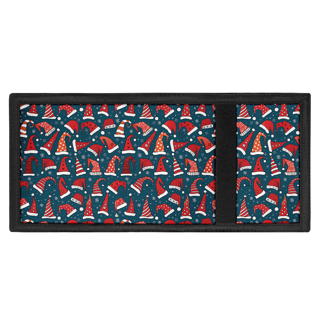 Christmas Santa Hats Pattern Print Trifold Wallet