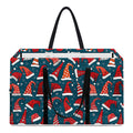 Christmas Santa Hats Pattern Print Utility Tote Bag
