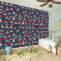 Christmas Santa Hats Pattern Print Wall Sticker