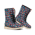 Christmas Santa Hats Pattern Print Winter Boots