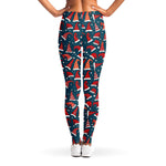 Christmas Santa Hats Pattern Print Women's Leggings
