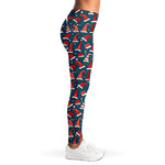 Christmas Santa Hats Pattern Print Women's Leggings