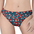 Christmas Santa Hats Pattern Print Women's Thong