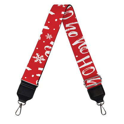 Christmas Santa Laugh Pattern Print Bag Strap