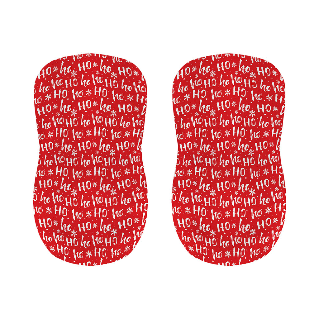 Christmas Santa Laugh Pattern Print Bar Stool Covers