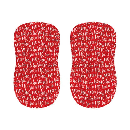 Christmas Santa Laugh Pattern Print Bar Stool Covers